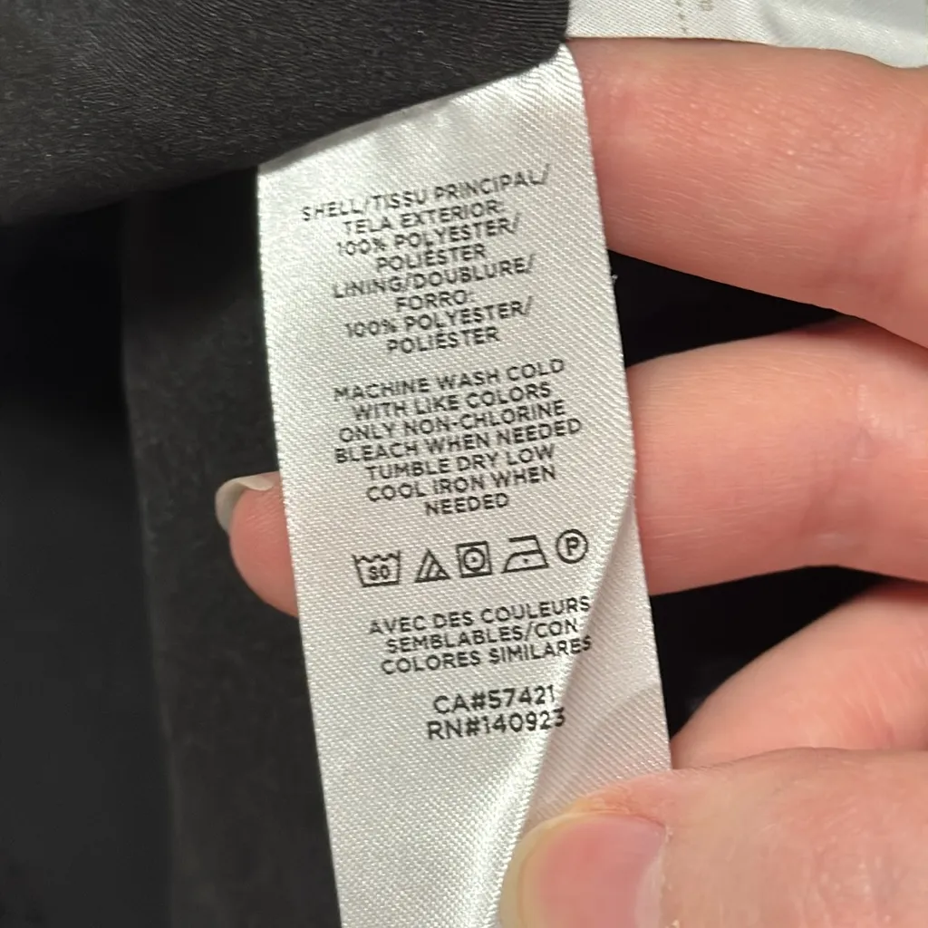 LOFT Black Ruffle Square Neckline Sleeveless Shift Little Black Dress size 12 - Image 10