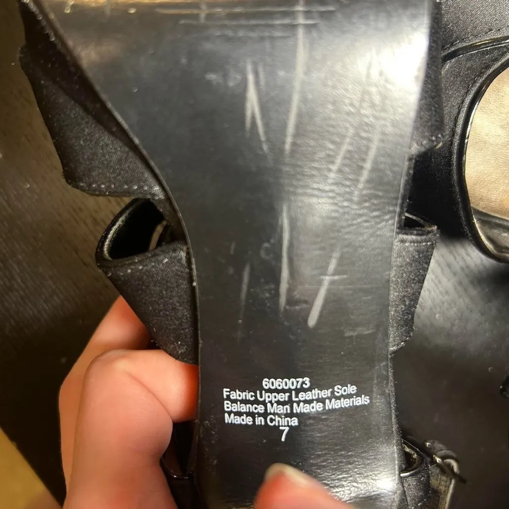 Kelly & Katie Black Strappy Heels - Image 5