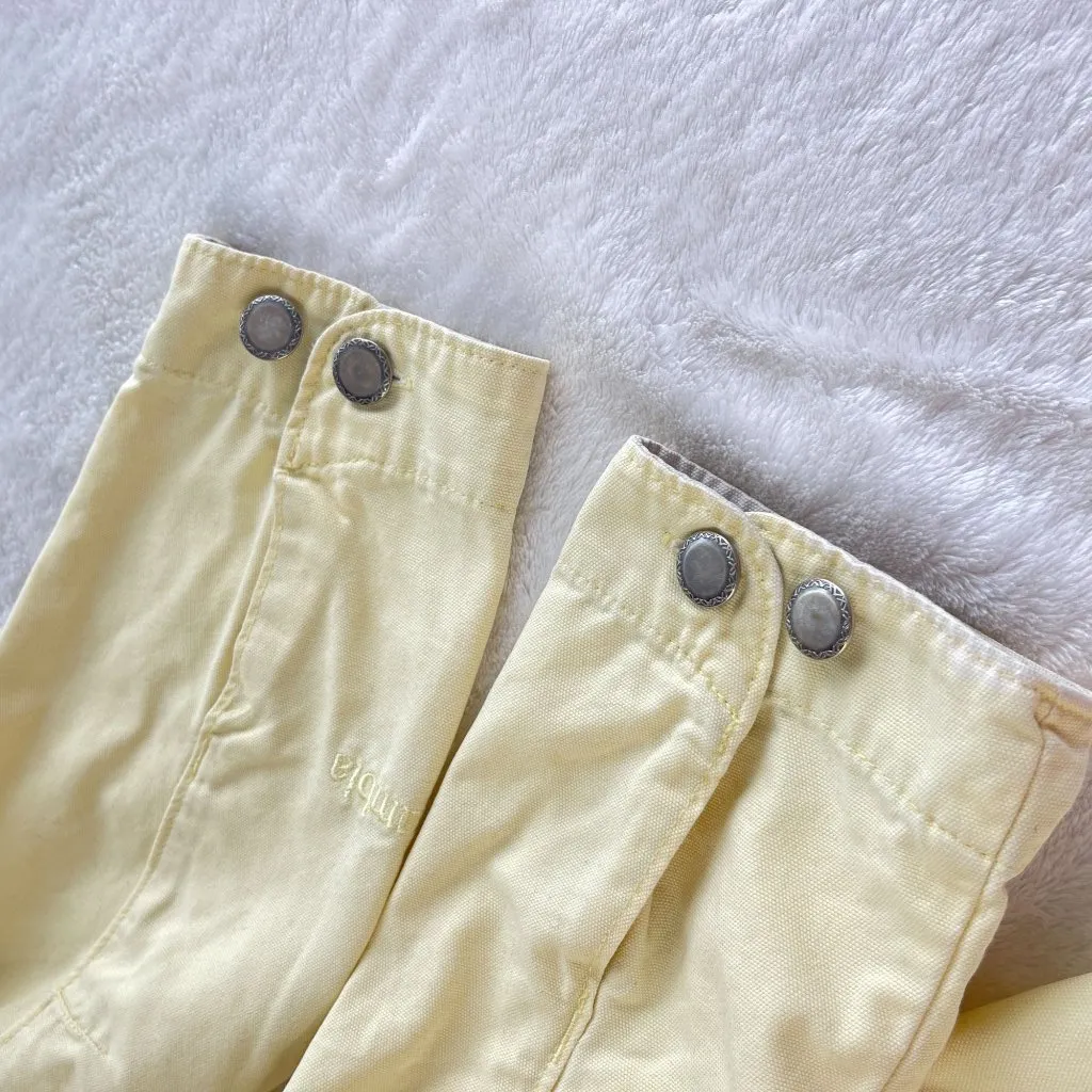 VTG Columbia Denim Jean Jacket Womens Size L Yellow Button Up Pockets Outdoors‎ - Image 15