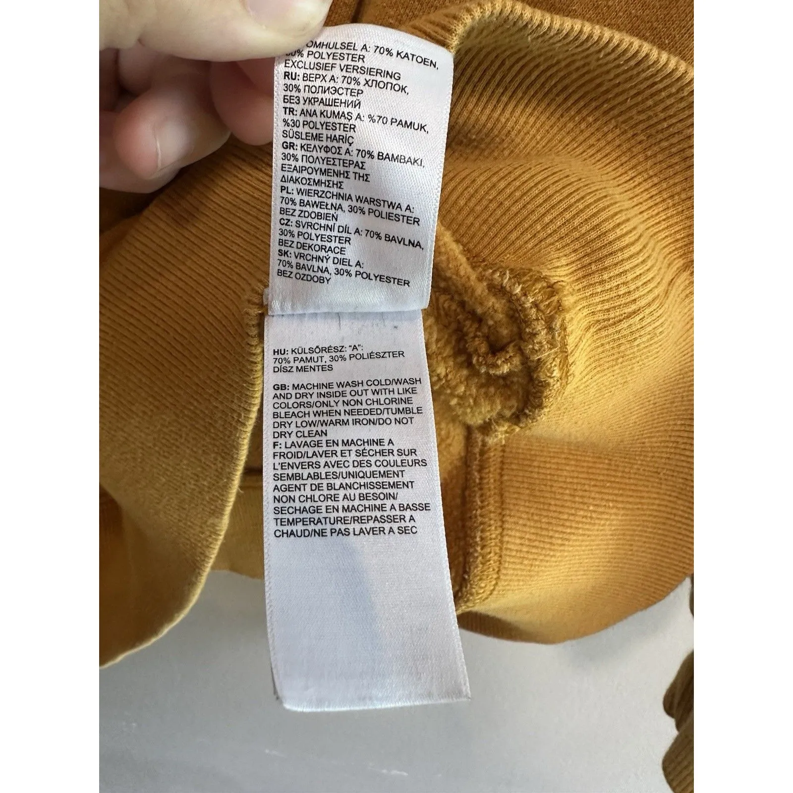 The North Face  Box Style NSE Pullover Hoodie Women's‎ Size M Yellow Sweatshirt - Image 5