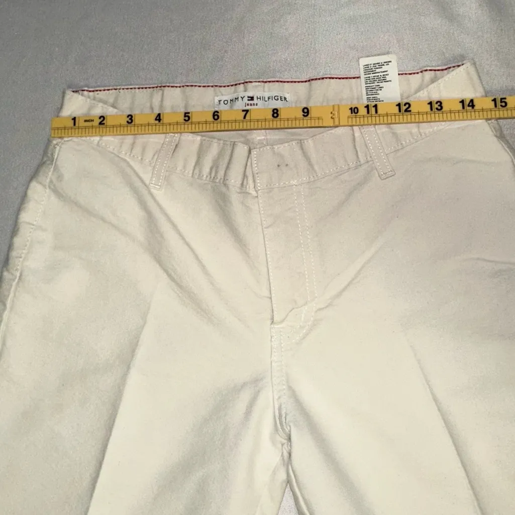 Tommy Hilfiger Vintage Cream With Red Stitching Boot Cut Slacks Womens Size 8 - Image 9