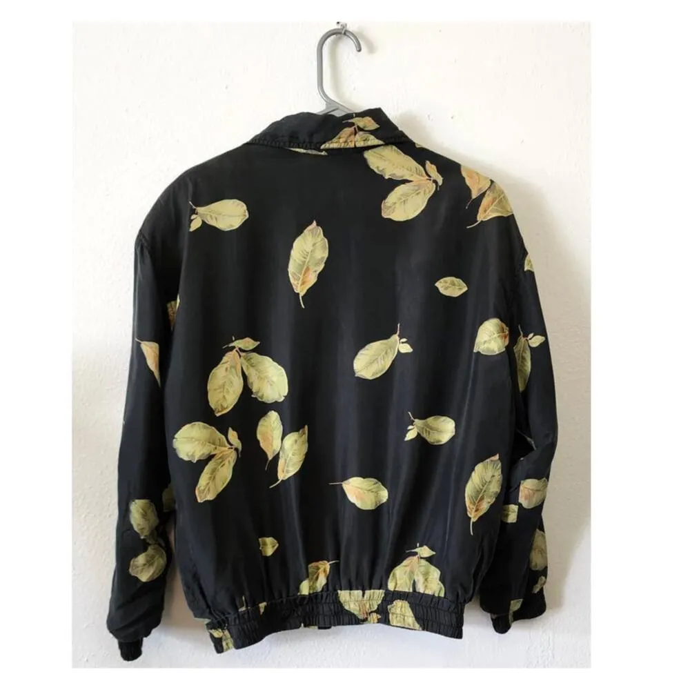 FUDA International Vintage Silk Full Zip Jacket w/ Pockets Medium Black - Image 2