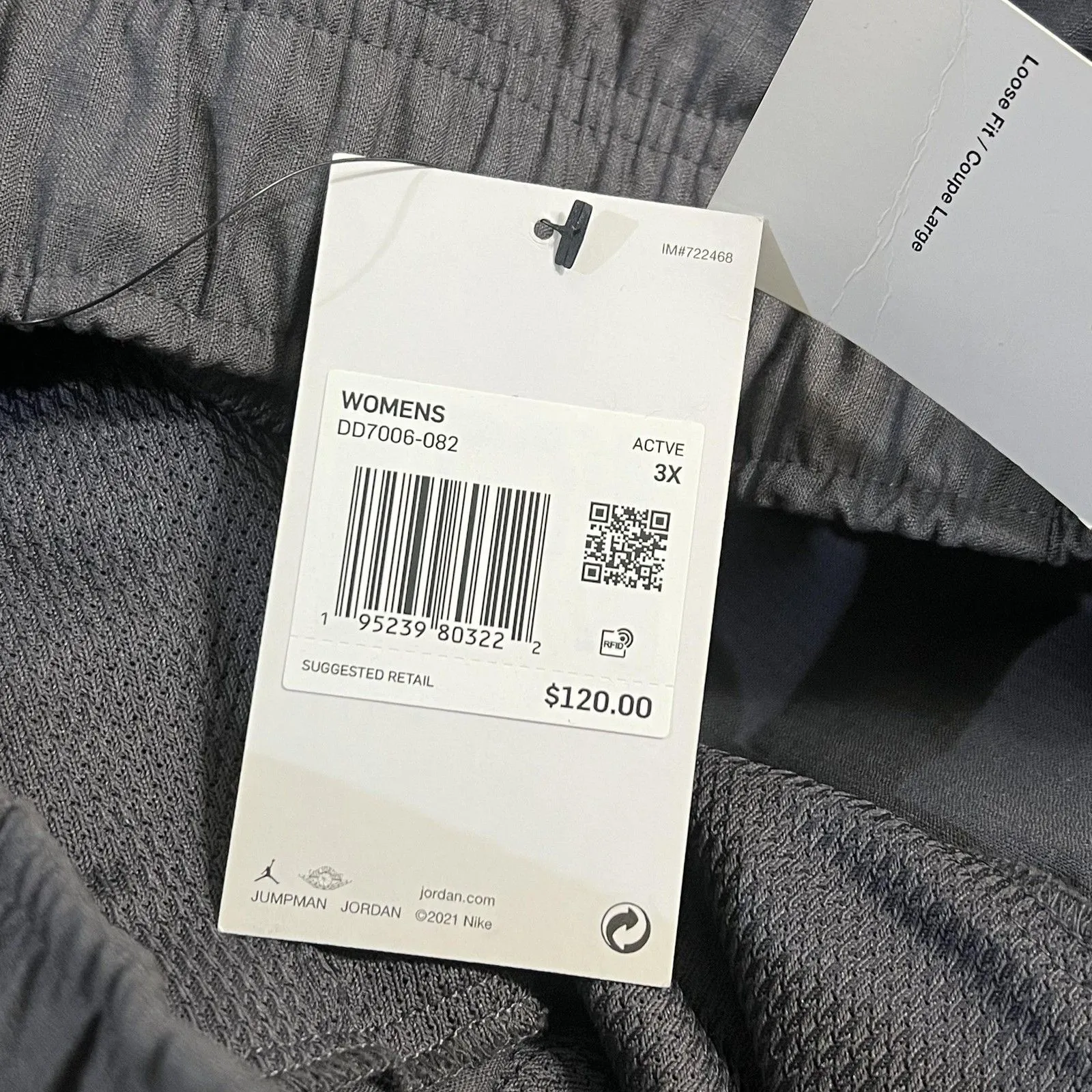 Jordan Flight Cargo Pants Womens 3X Loose Fit Drawstring Pockets DD7006 - Image 8