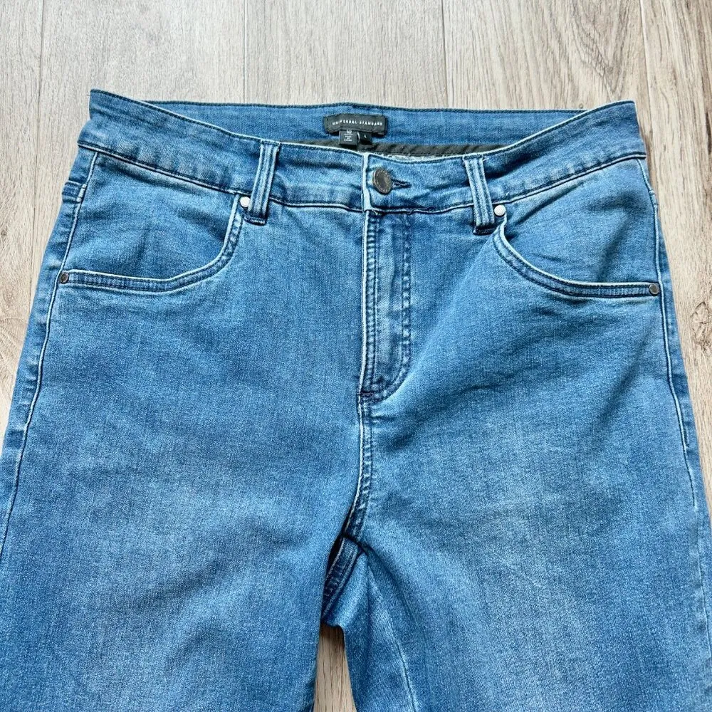 Universal Standard Seine Mid Rise Skinny Jeans in True Blue 32" Size 10 - Image 5