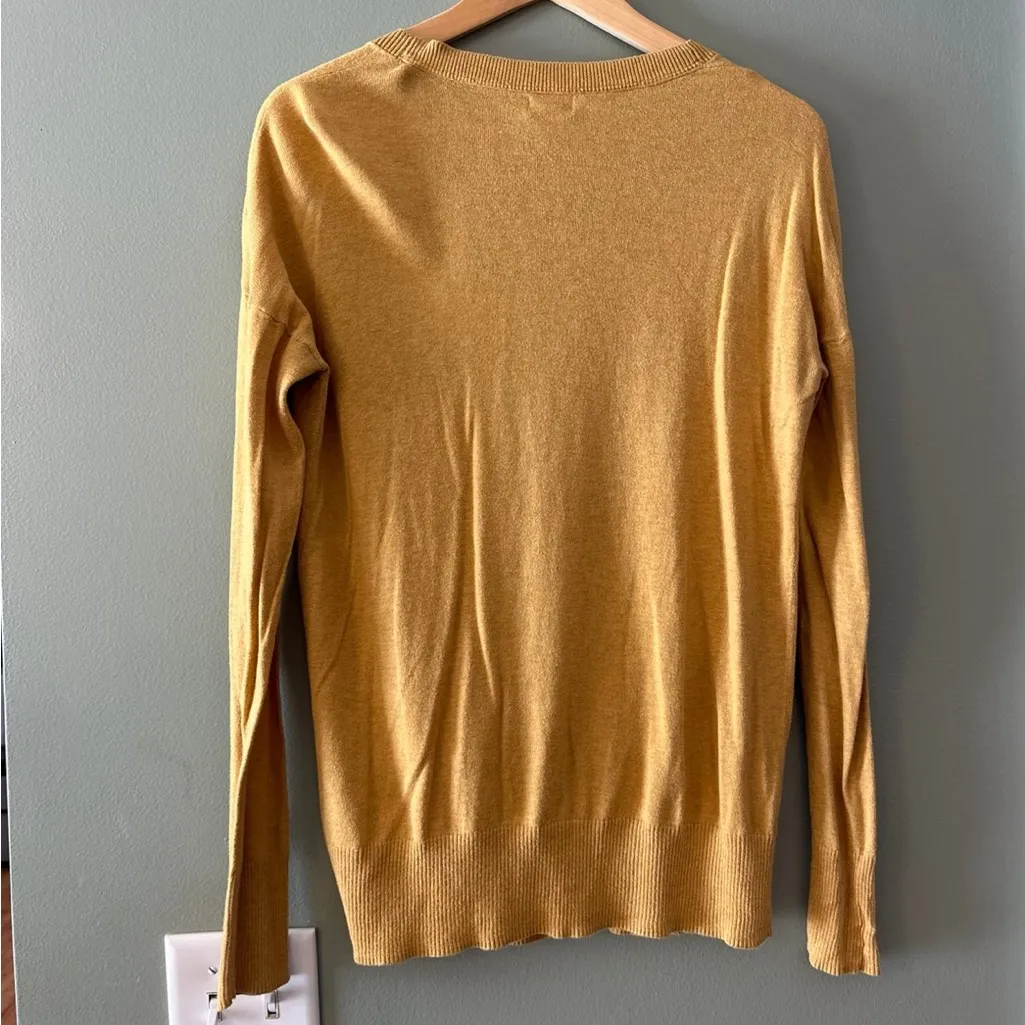 Mossimo Supply Co. Golden Cardigan Sweater Yellow Size L - Image 3