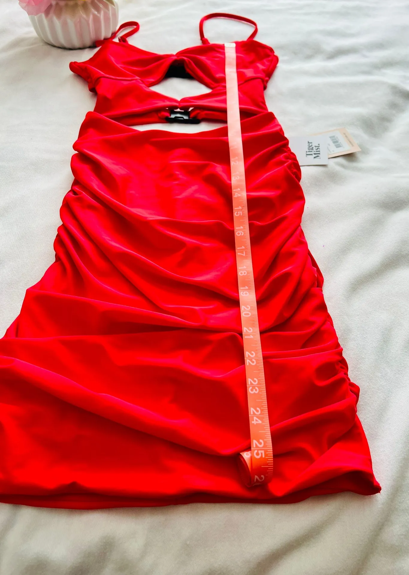 Christmas Red Buckle Dress  - Image 6