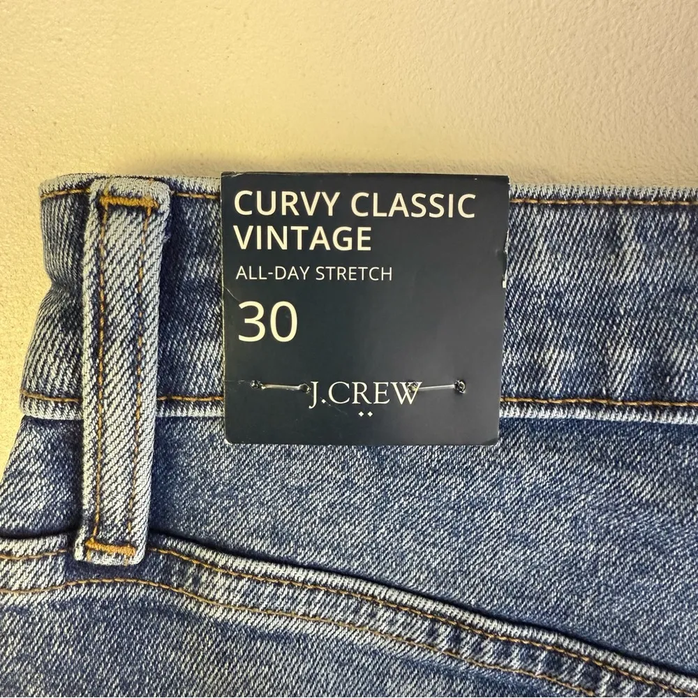 J. Crew Curvy Classic Vintage Classic Women's Jeans Straight Taper Size 30 NWT - Image 7