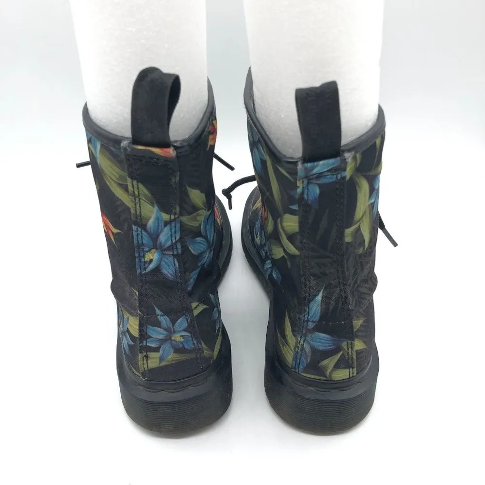 Dr. Martens Hawaiian Castel Vegan Black Floral Womens 6 - Image 4