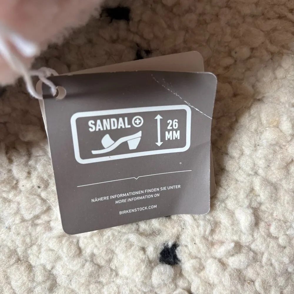 Papillio by Birkenstock Arizona soft pink shearling sandals slippers women's 37 - Image 5