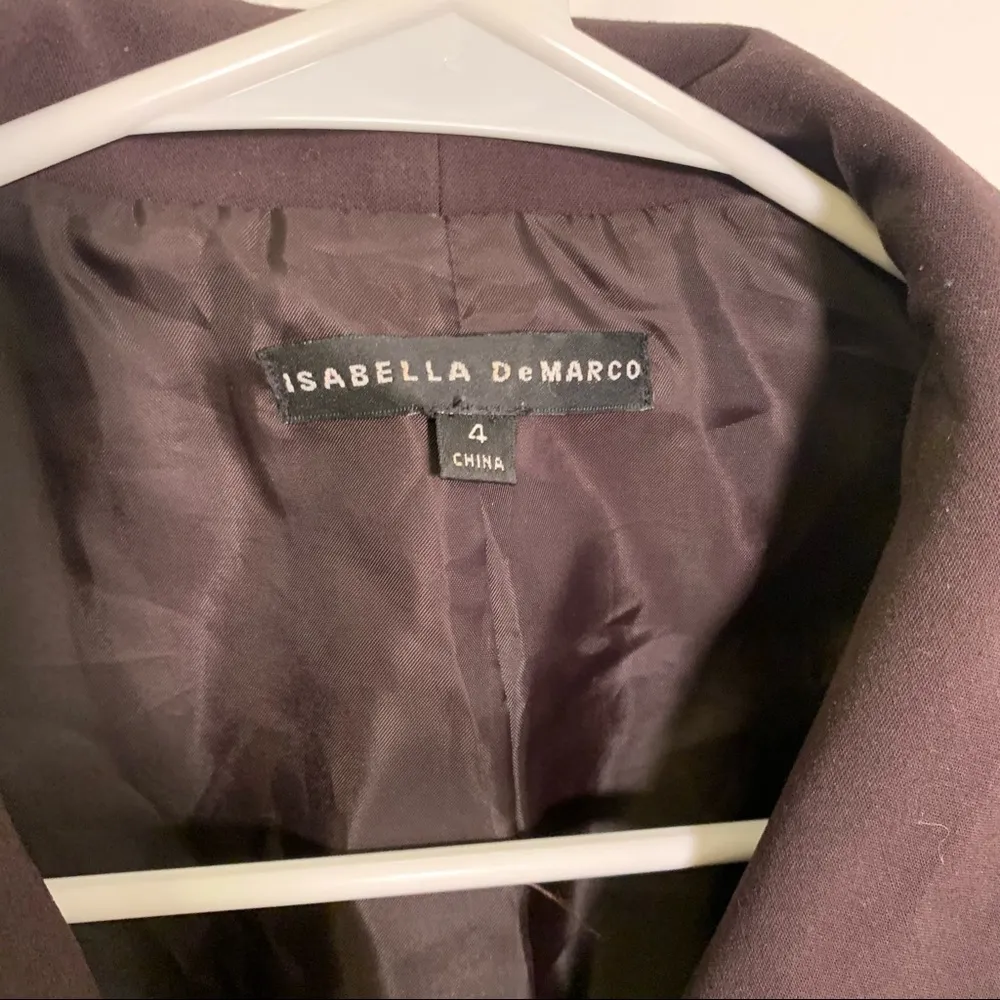 Isabella DeMarco Double Breasted Blazer Brown Size 4 - Image 6