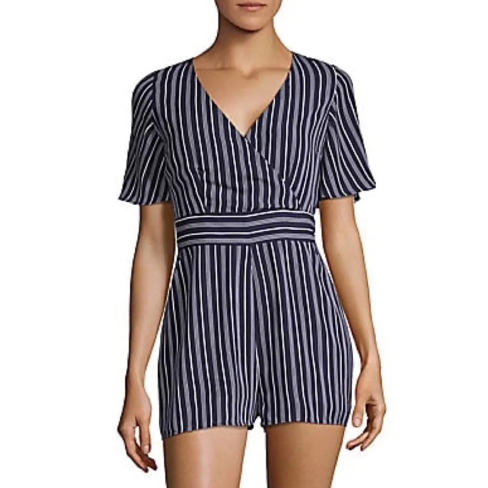 NWOT BB Dakota X Revolve Striped V Neck Romper - Image 2
