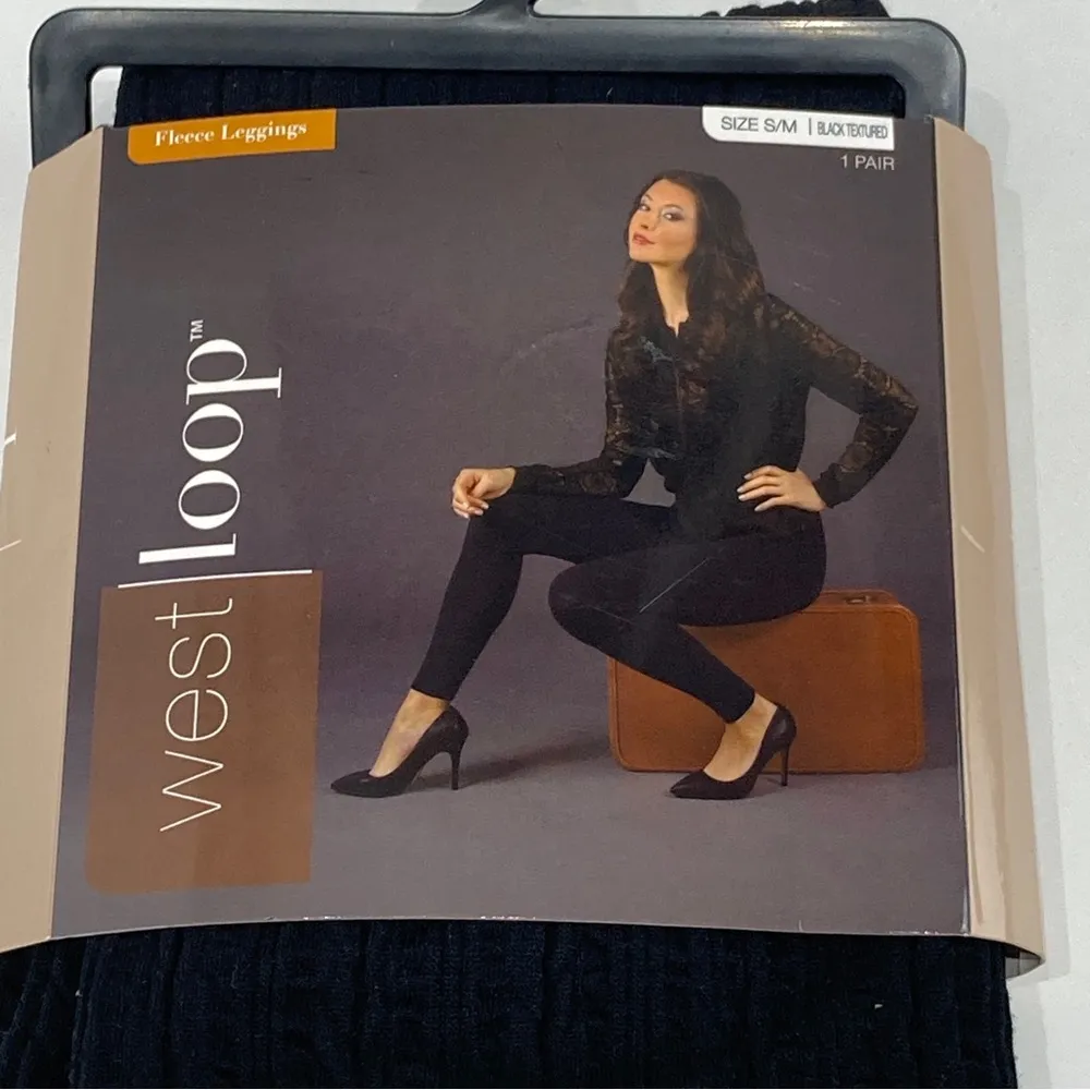 West Loop fleece Legging black textured size S/M - Image 8