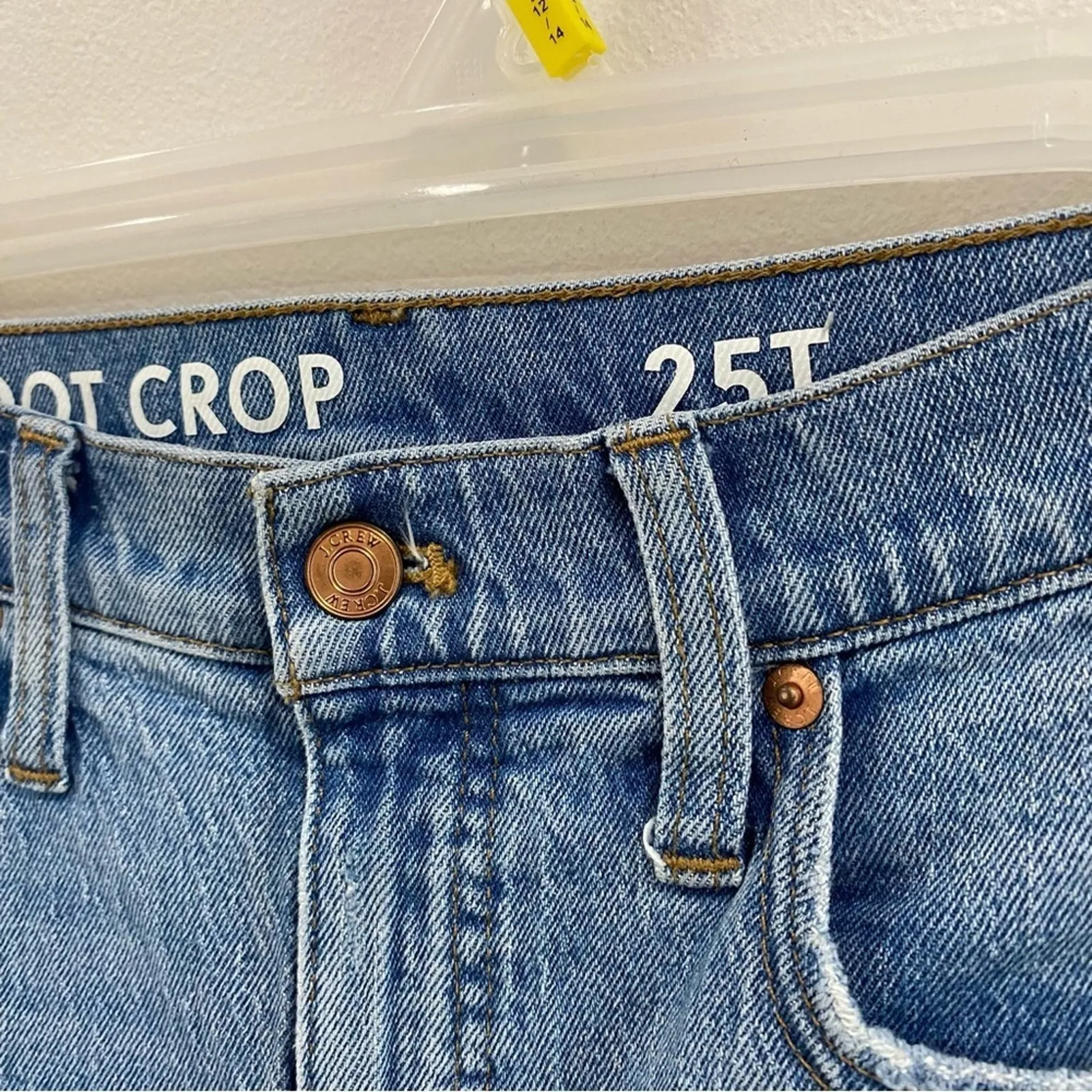 J.Crew Tall 25T Distressed Demi-Boot Crop Jeans Lyocell Stretch BH773 - Image 3