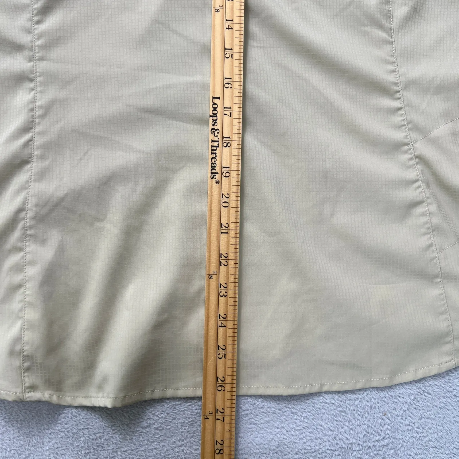 Columbia PFG Women's Long Sleeve Fishing Shirt XL Beige Omni-Wick‎ Vented Button - Image 10