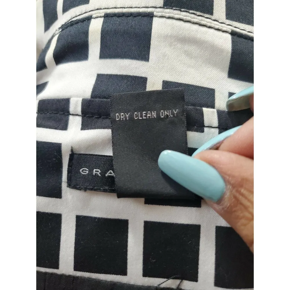 Grace Elements Women's White & Black Cotton Long Sleeve Casual Jacket Size 4 - Image 9