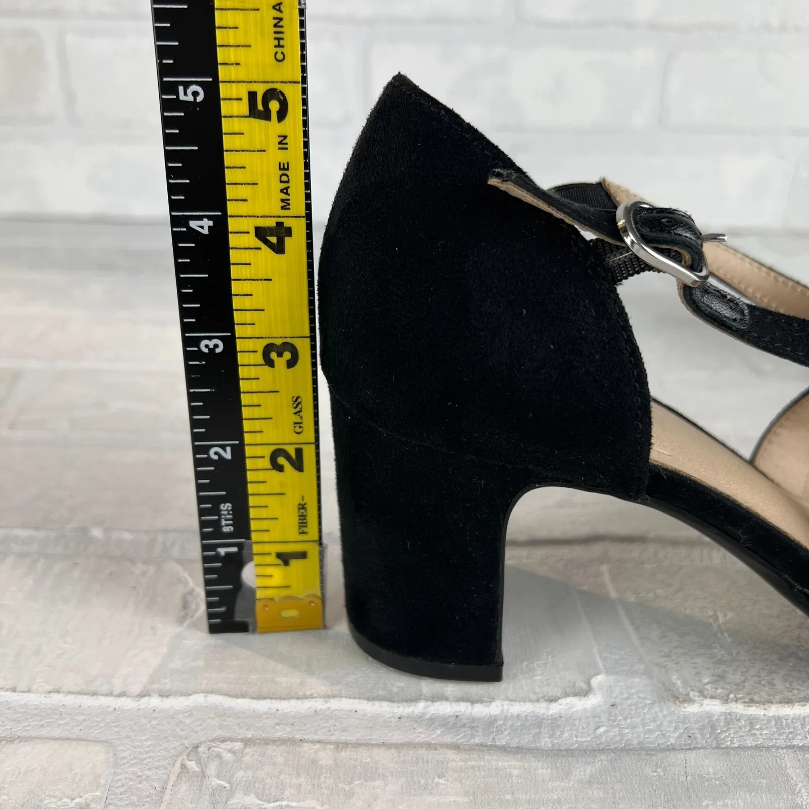 LifeStride‎ Heels Pumps Womens 8.5 Tracy Black Suede Strappy Block Heel Classy - Image 12