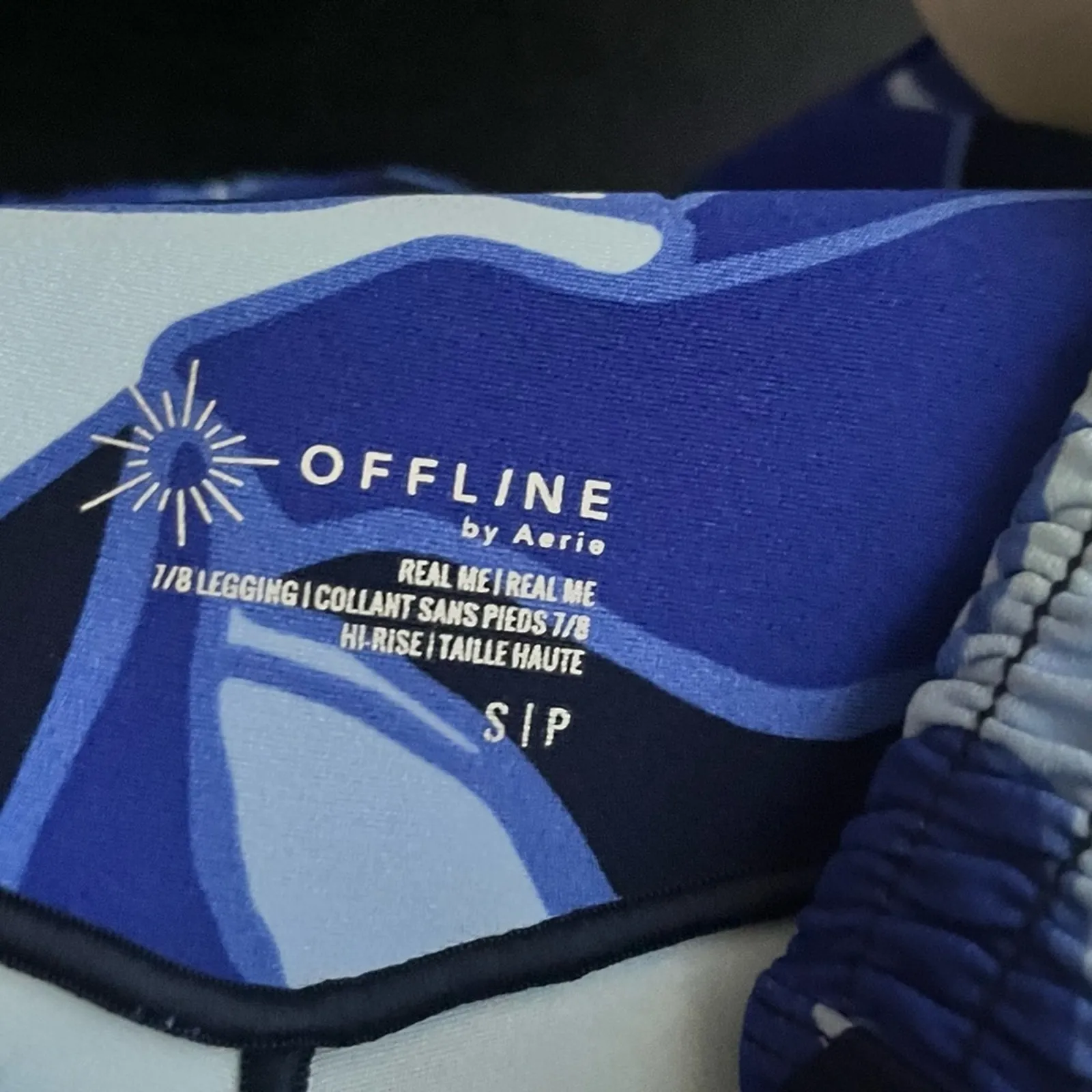 Offline By Aerie Blue Patterned 7/8 Leggings Size Small‎ - Image 7