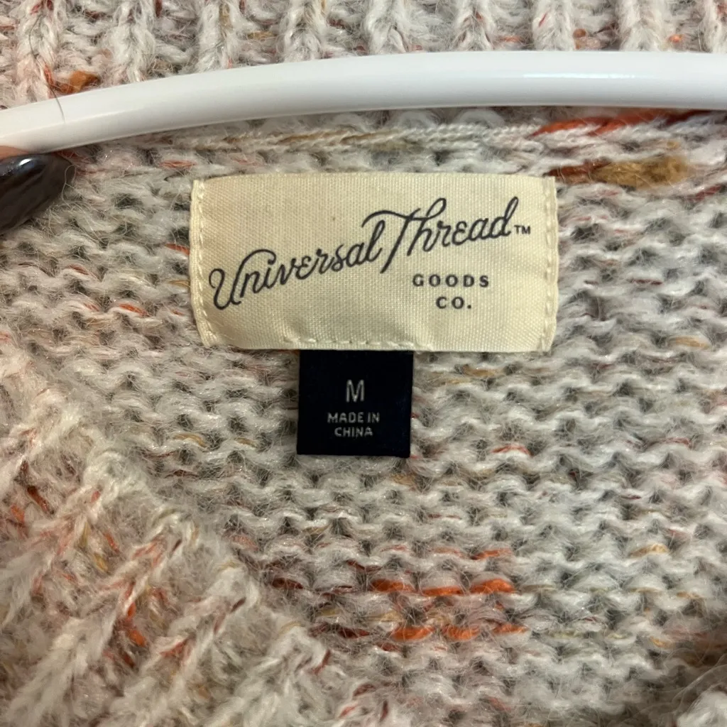 Cozy cream & multi color Sweater - Image 2