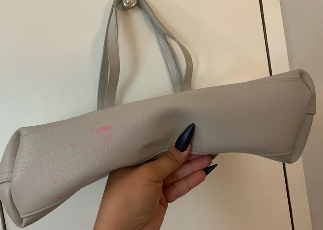 Light Grey Tote Bag Gray - Image 5