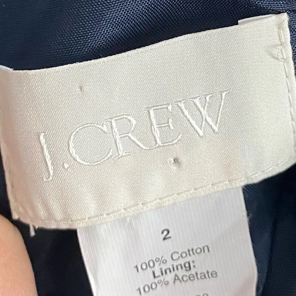 J. Crew Navy V -Neck Wrap Mini Dress Size 2 business casual excellent condition - Image 6