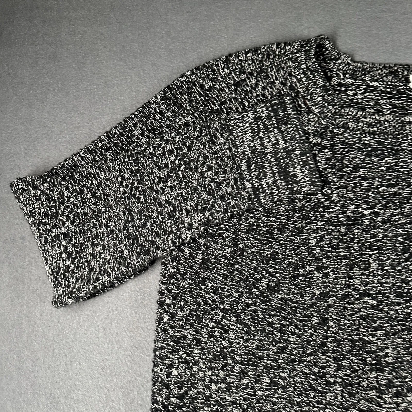 Gap Sweater Womens XXL Black Crewneck Marl Knit Raglan Long Sleeve Pullover - Image 2