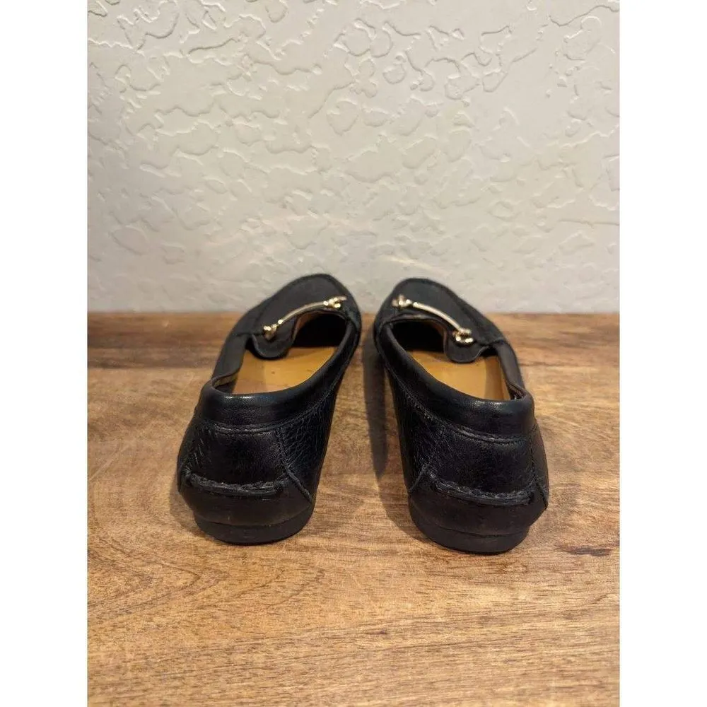 COACH WOMEN'S “OLIVE” Black PEBBLE GRAIN LEATHER LOAFER SHOE SZ 7 A7751 - Image 7