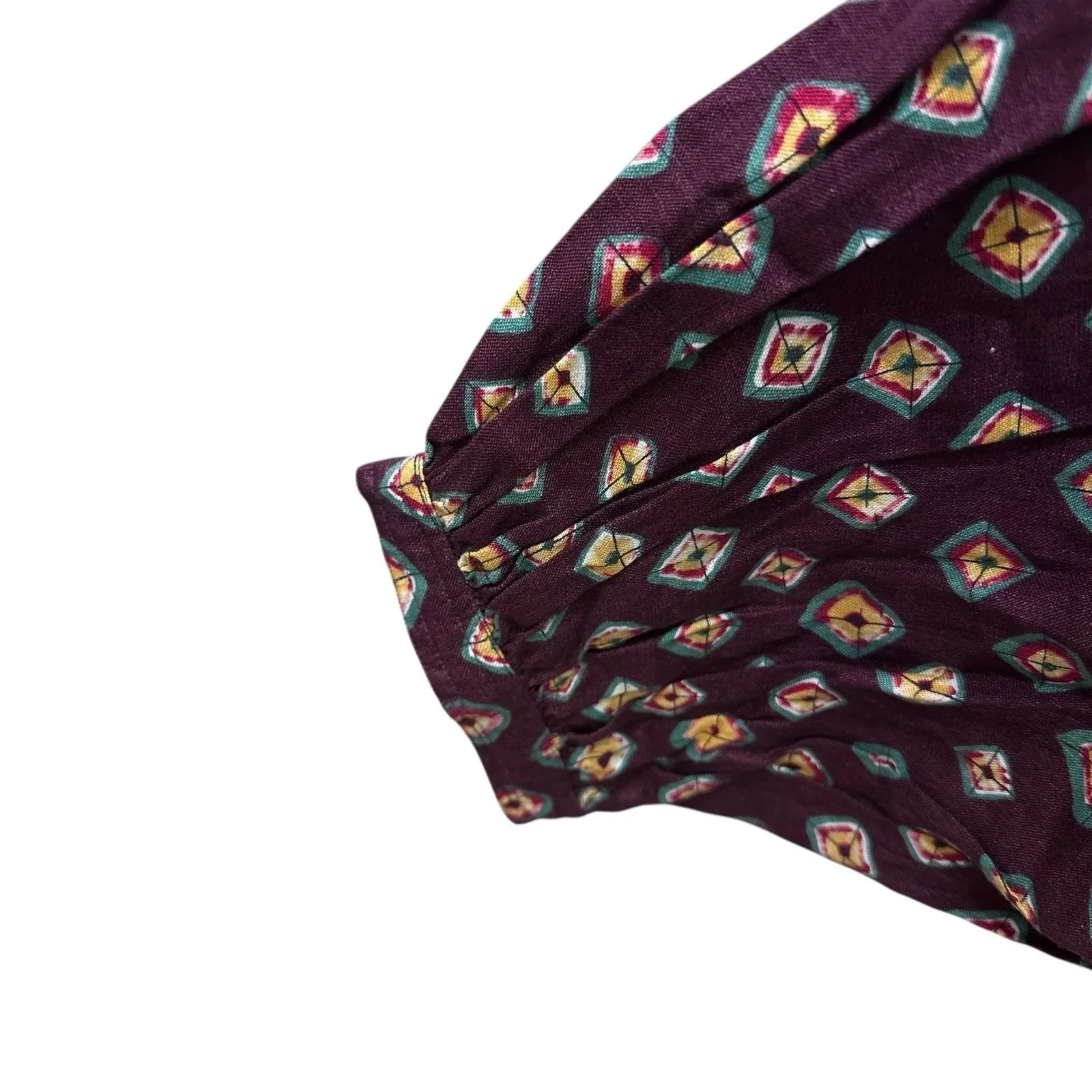 Polo Ralph Lauren Linen Blouse Women Size 12 Puff Sleeve Princess-Seams Milkmaid - Image 5