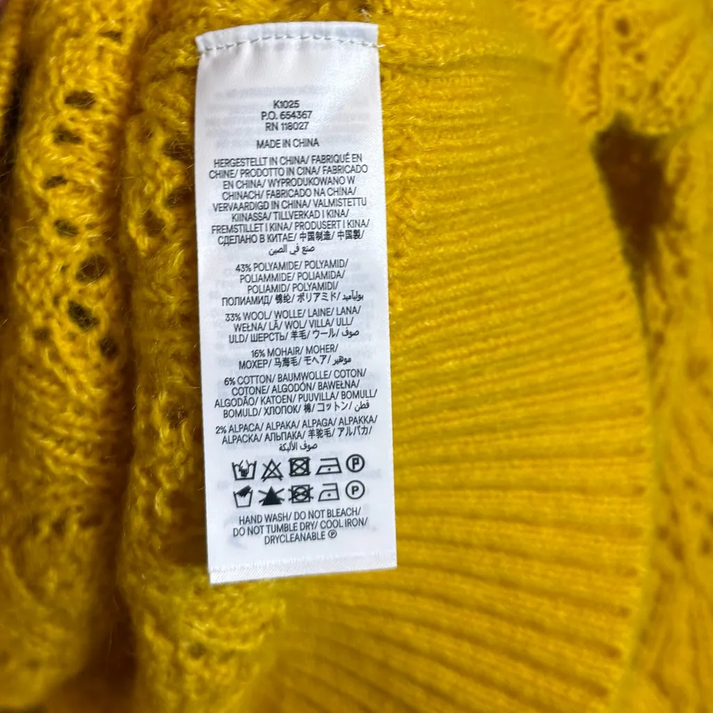 Boden Chunky Pointelle Jumper Pineapple Yellow - Image 5