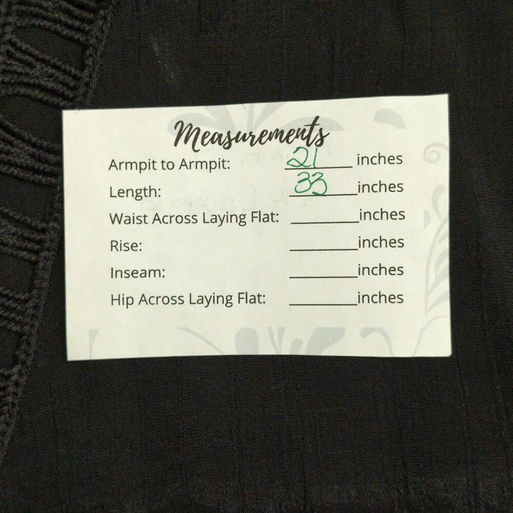 Kona Sol Black Sheer Crochet V Neck Sleeveless Tunic Cover Up Swim Beach Size S - Image 6