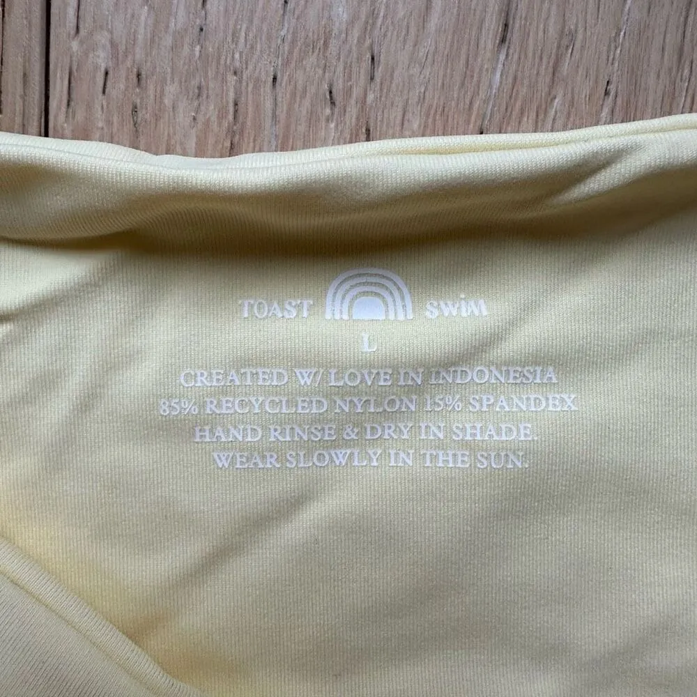 NWT Toast Swim String Bikini Bottom Size Large in Lemongrass Yellow - Image 3