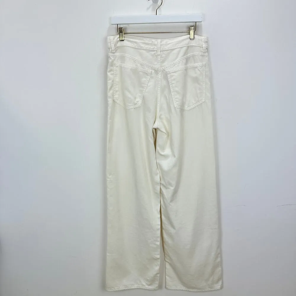 Madewell Low Slung Baggy Jean Airy Denim Vintage Canvas White Relaxed US 27 NWT - Image 10