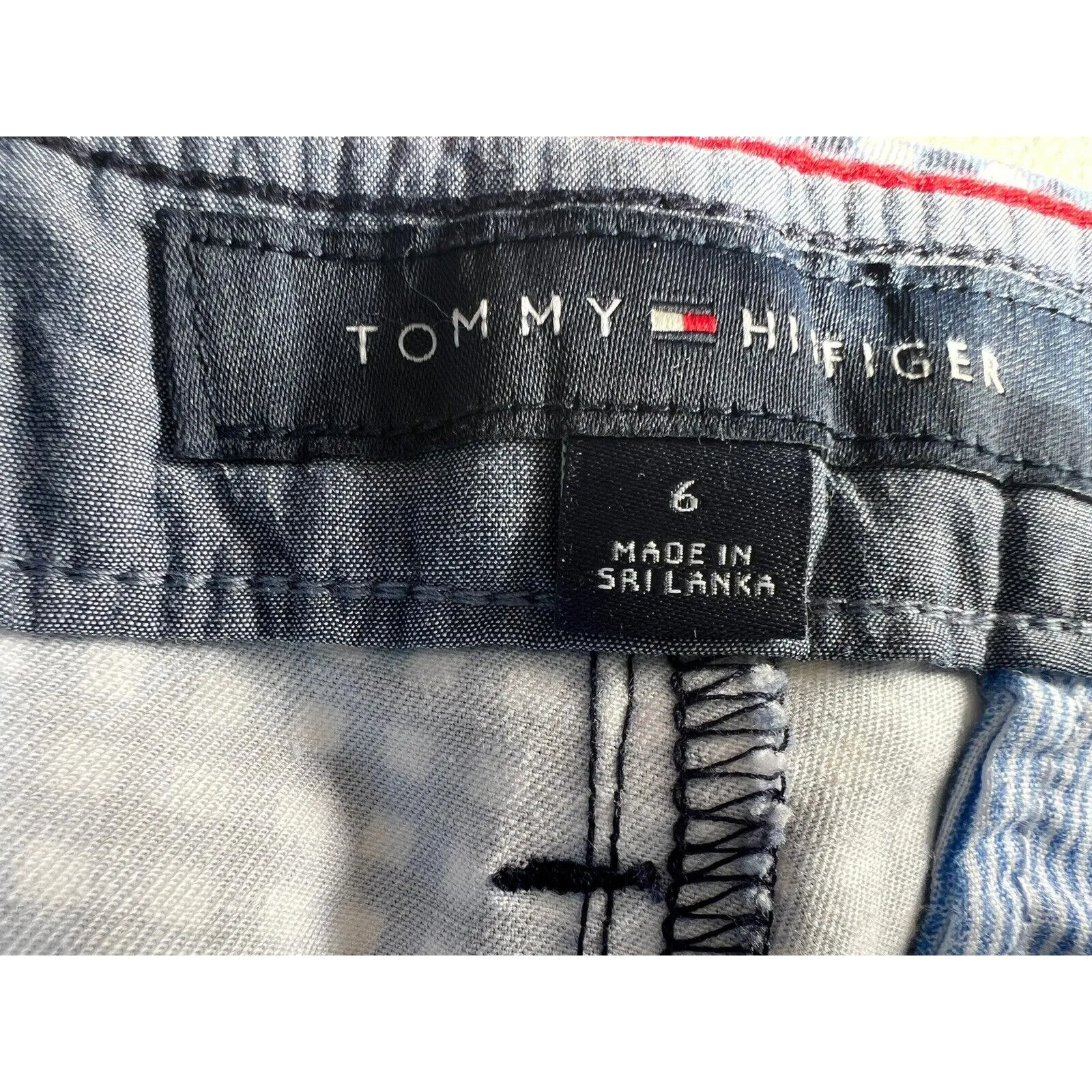 Tommy Hilfiger Women's Gingham Shorts Sky Captain Size 6 - Image 8