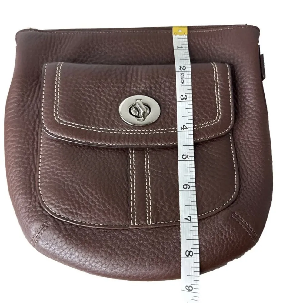 COACH Brown Hamilton Pebbled Leather Crossbody - Image 10