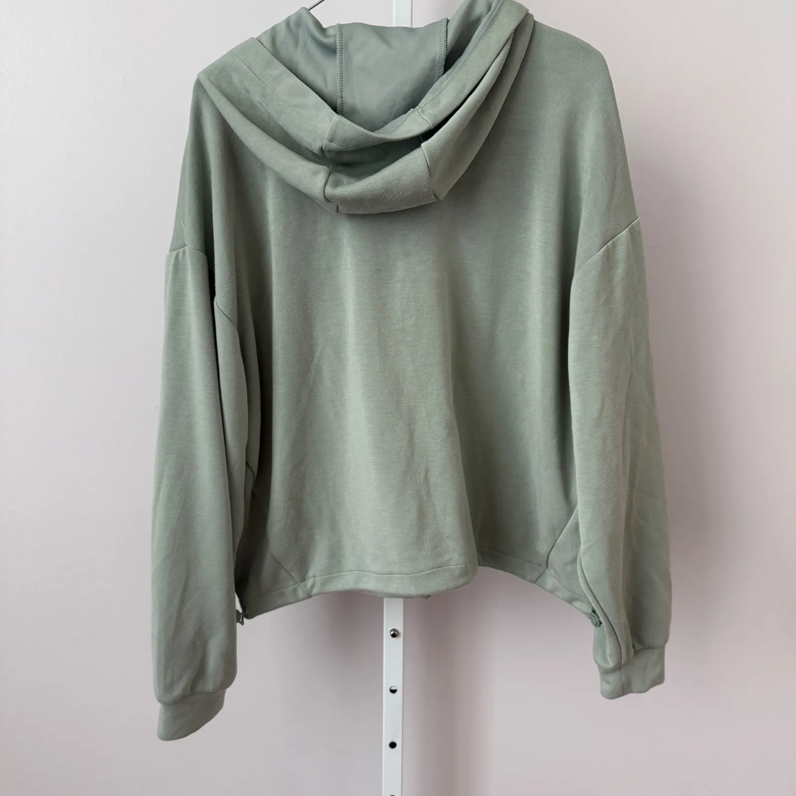 YOGALICIOUS Softlite Scuba Autumn Hoodie Jacket Green Women's Size L - Image 5