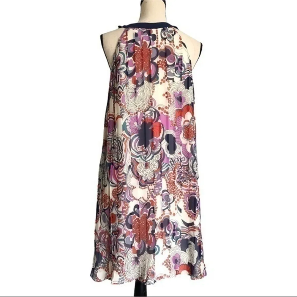 Liberty Of London Pleated Floral Halter Dress Size S Red - Image 2
