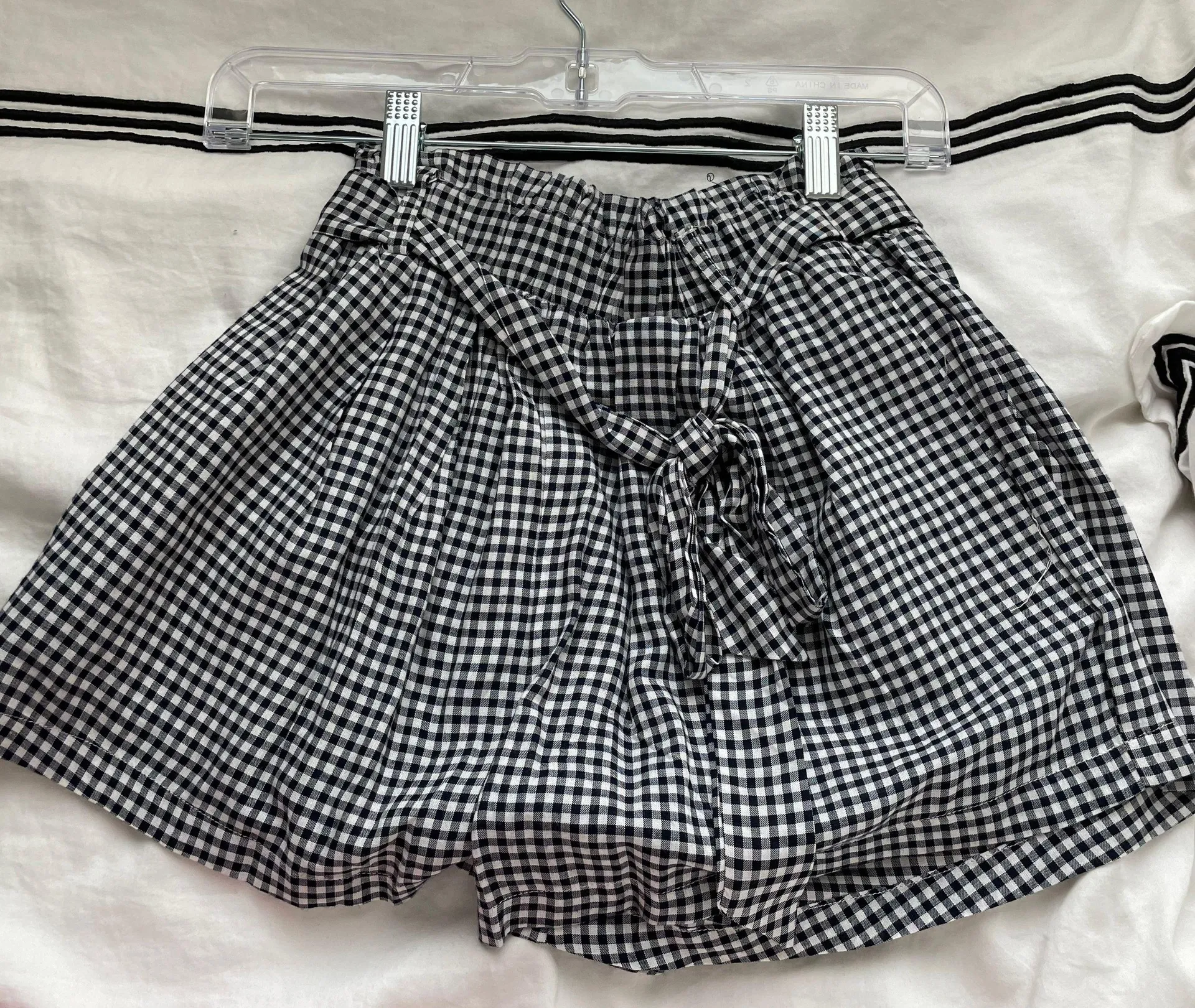 Gingham PaperBag Shorts Black Size XS - Image 2