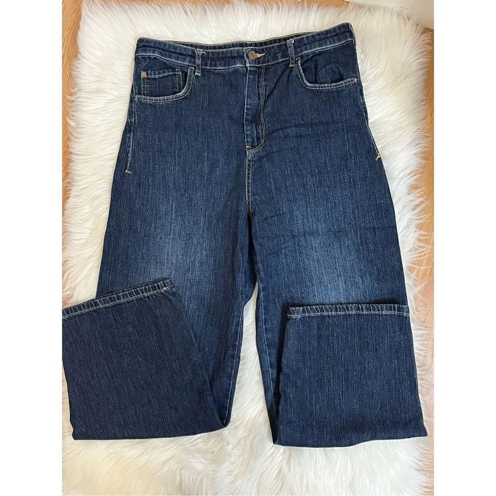 Pilcro The Column Straight Jeans Medium Dark Wash 31 - Image 4