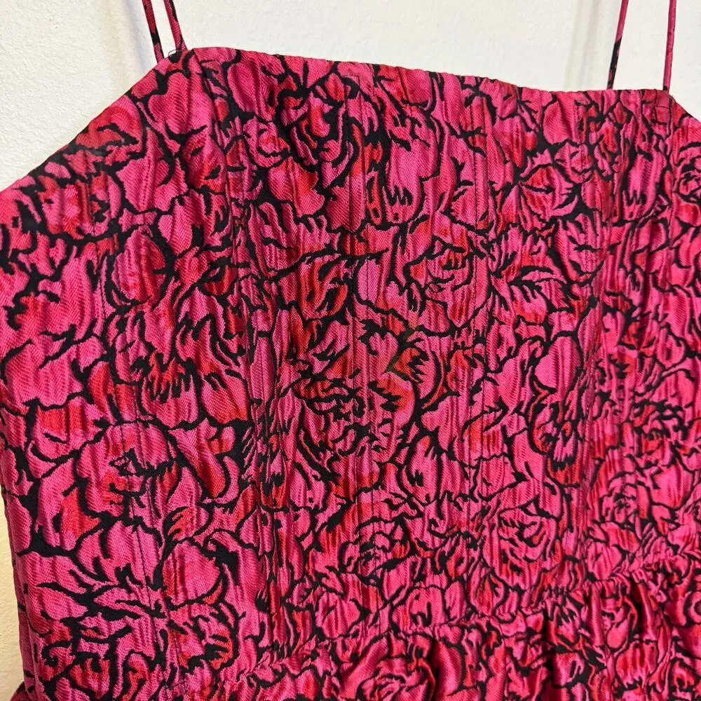 NWT $495 Alice + Olivia Women's Jamila Spaghetti Strap Tiered Mini Dress - Image 9