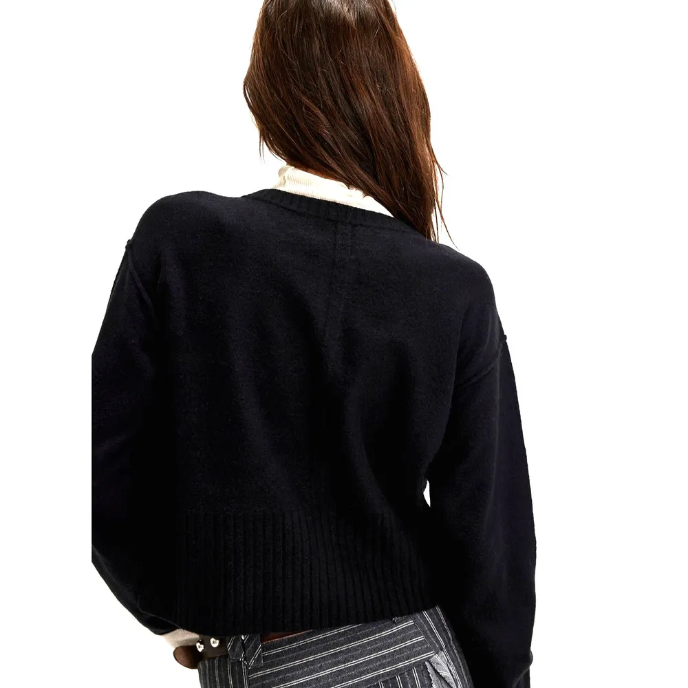 Free People Luna Cardigan Black Size L - Image 4