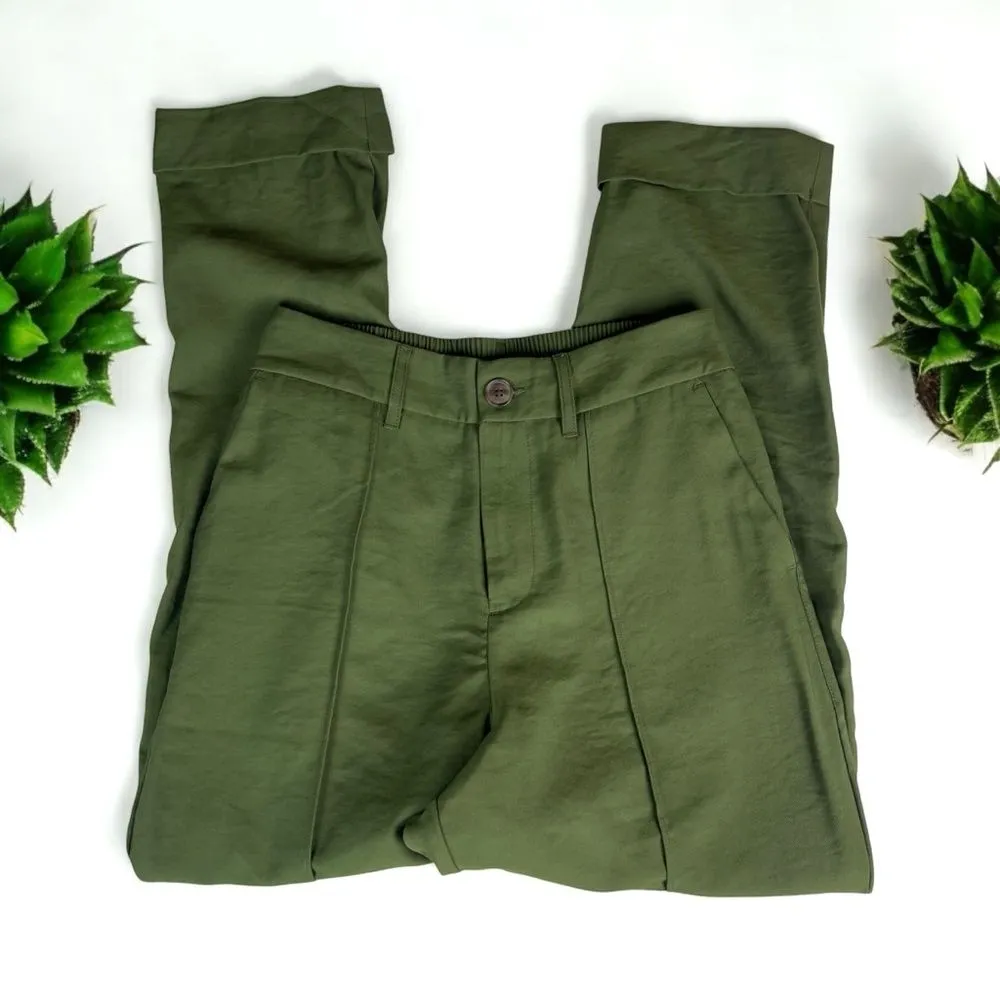 A New Day High-Rise Slim Fit Effortless Pintuck Ankle Pants in Olive - 4 - Image 6