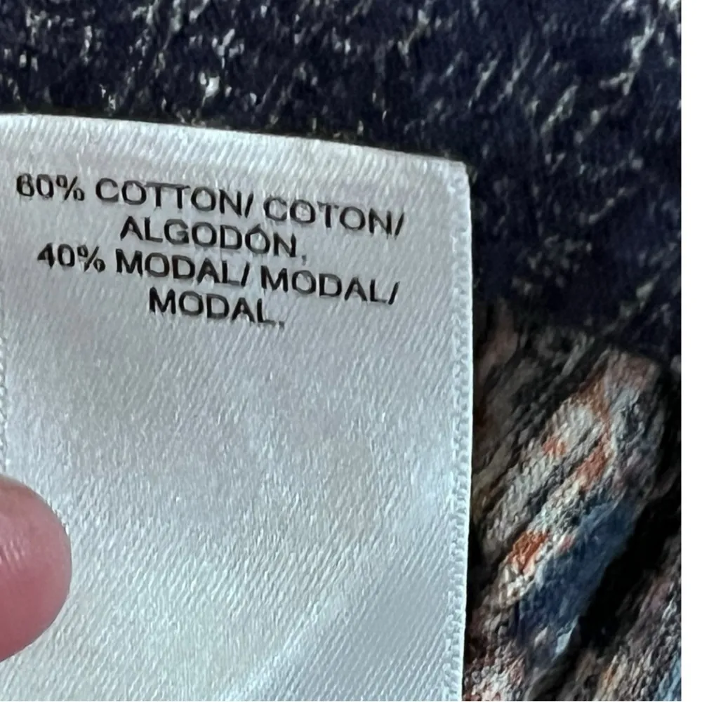 Lucky Brand Blue Pink Patterned Knotted  Top‎ Womens Small Boho Global Inspired - Image 4