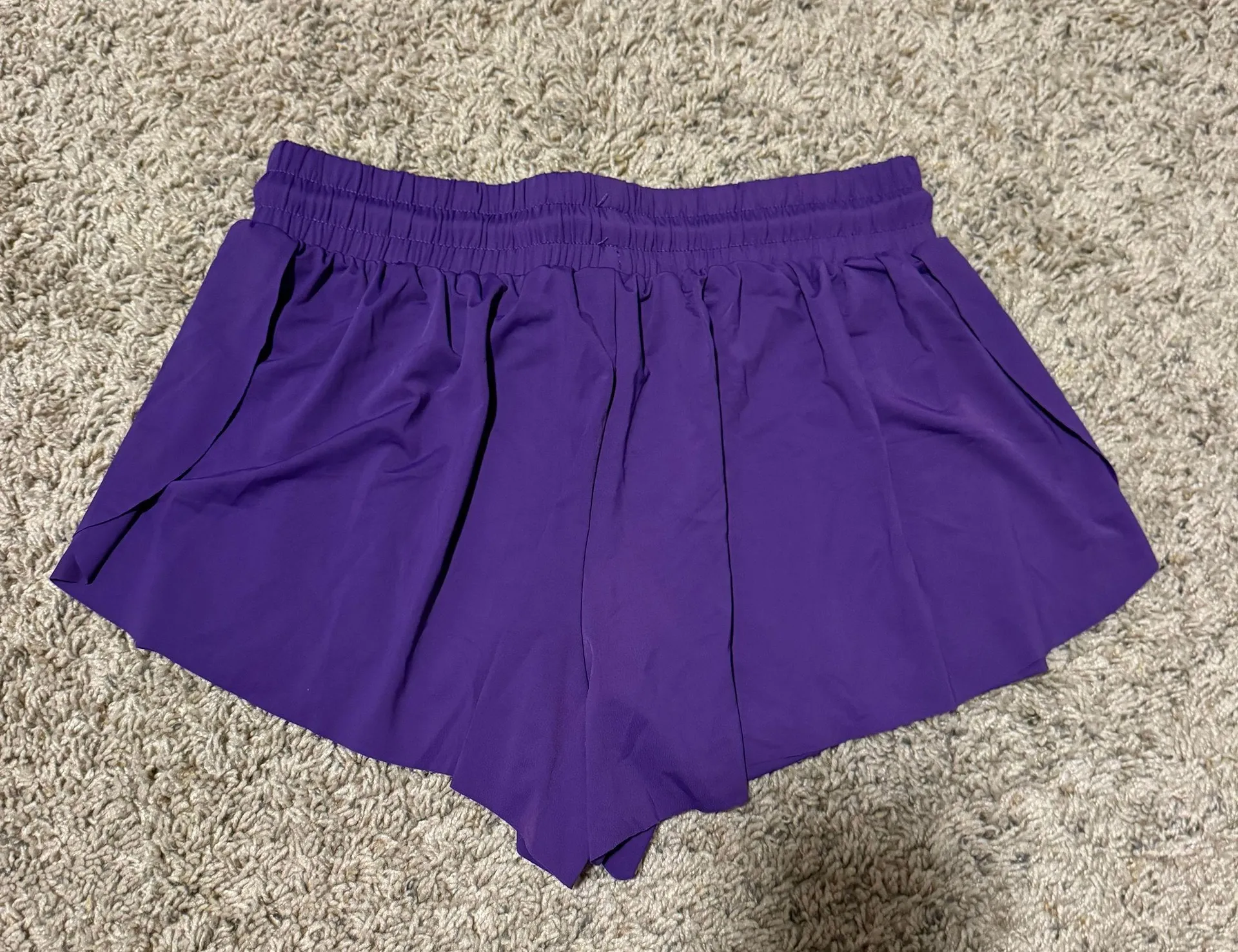 purple flowy shorts - Image 4