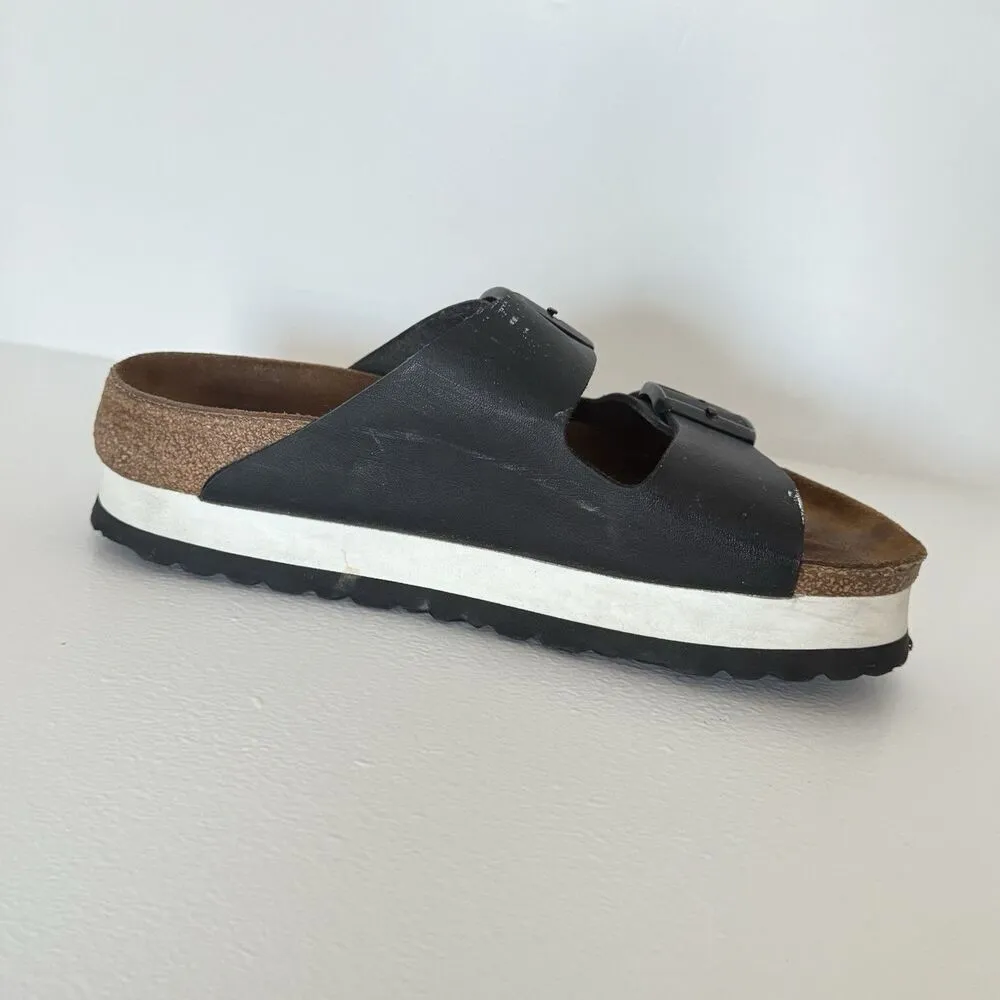 Birkenstock Arizona Sandal Habana black Oiled Leather size 8  genuine spain‎ - Image 5