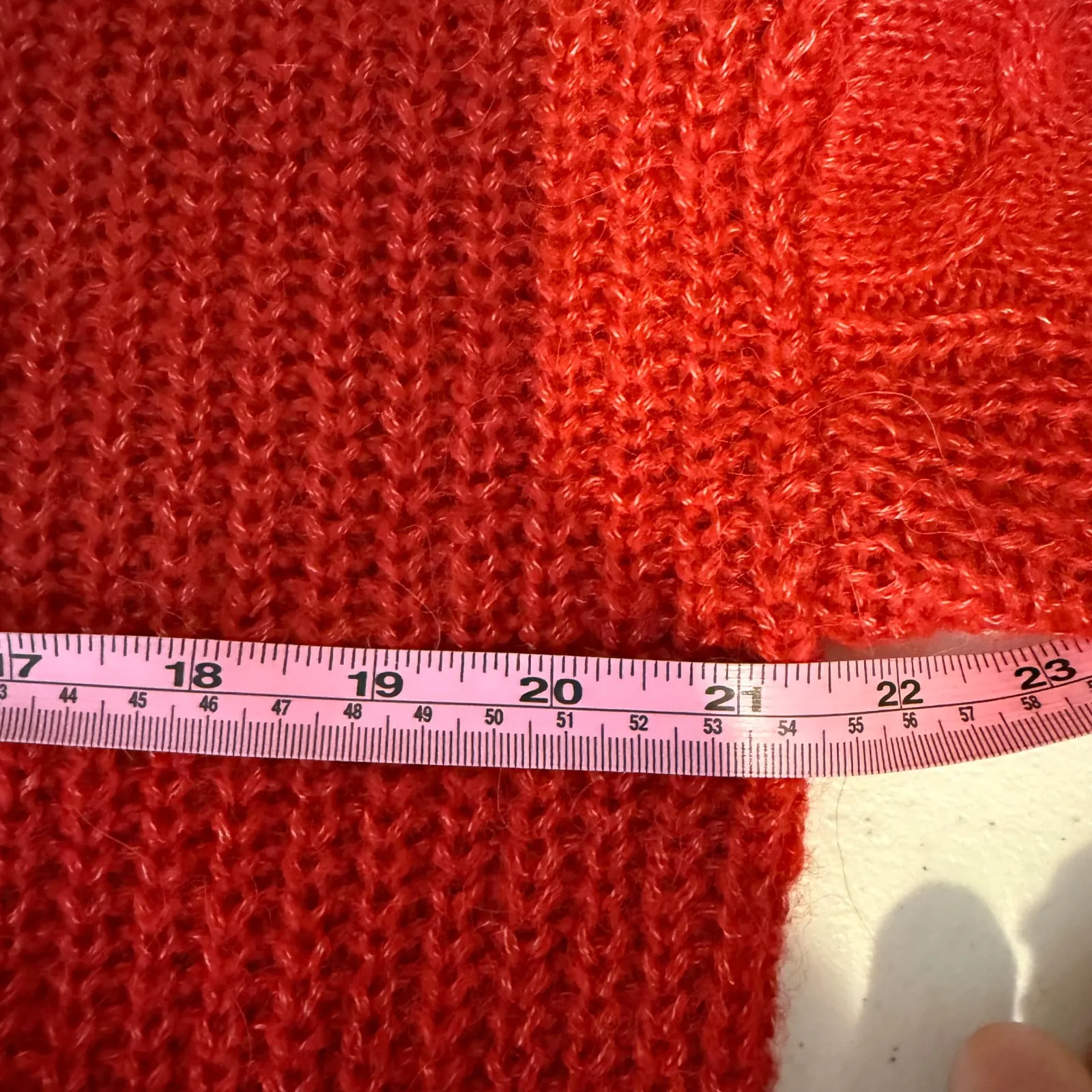 Abercrombie Fitch Red Cable Knit Sweater Women Medium Cozy Warm Winter Holiday - Image 8