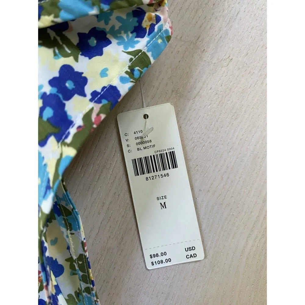 Maeve Tie-Front Floral Sleeveless Top Women's Medium Cut Out NWT - Image 5