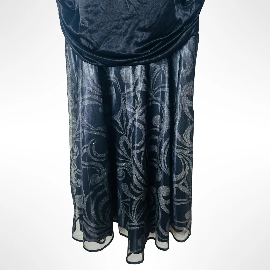 Y2K Black Sheer Overlay Spaghetti Strap Mini Cocktail Dress 12 Whimsigoth Fairy - Image 4