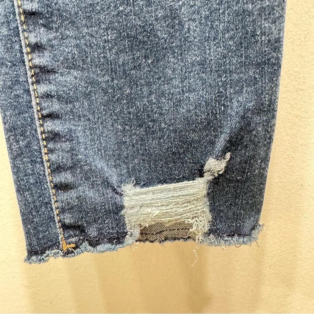 Sofia Jeans by Sofia Vergara Rosa Curvy Slim Fit Ankle Jeans Raw Destructed Hem Blue Size 4 - Image 6