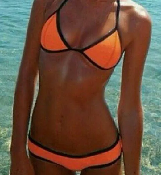 Swimwear Orange Bikini Set - Image 3