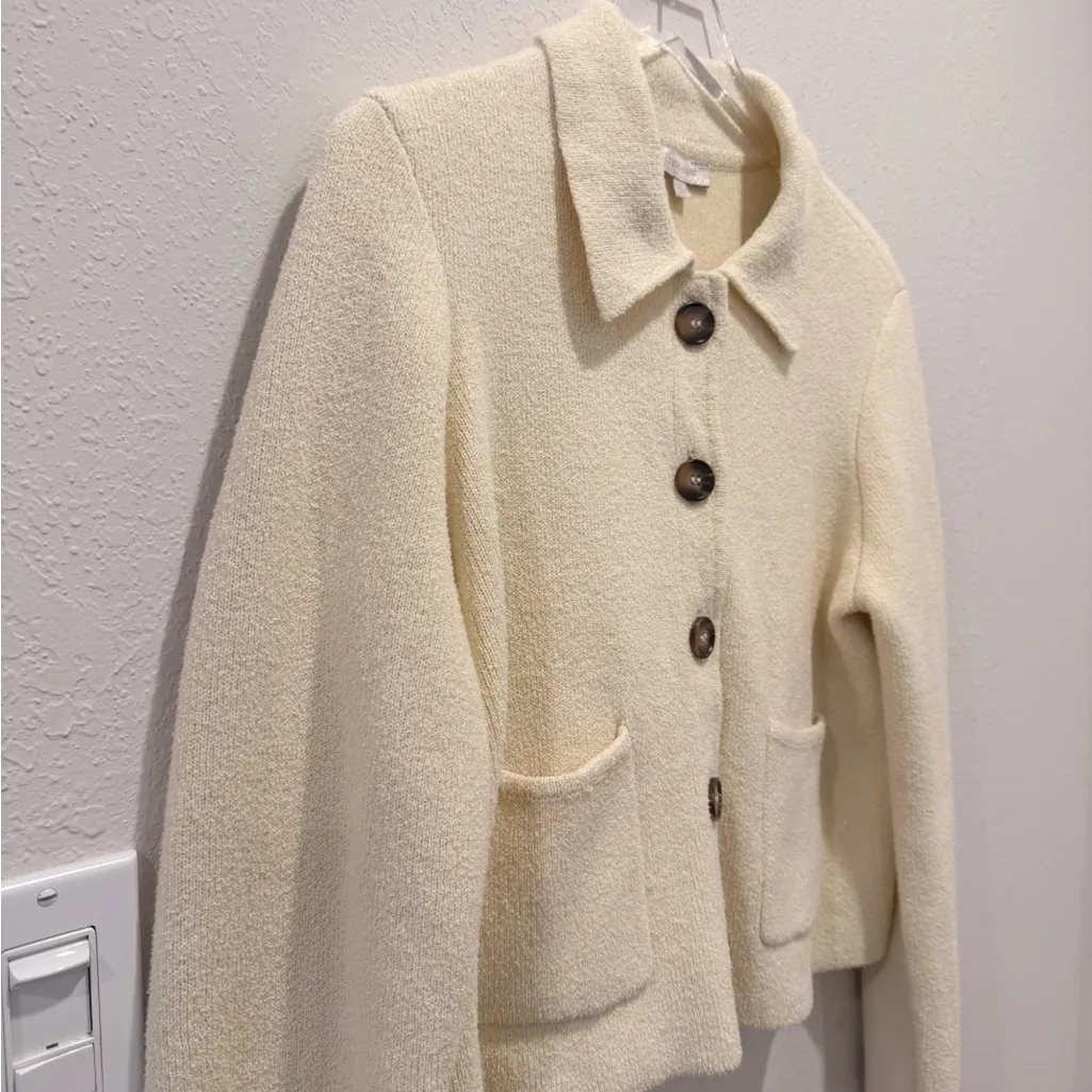 FAVORITE DAUGHTER The Annabel Jacket Moonbeam size L Knit Cardigan Butter Yellow Size L - Image 6