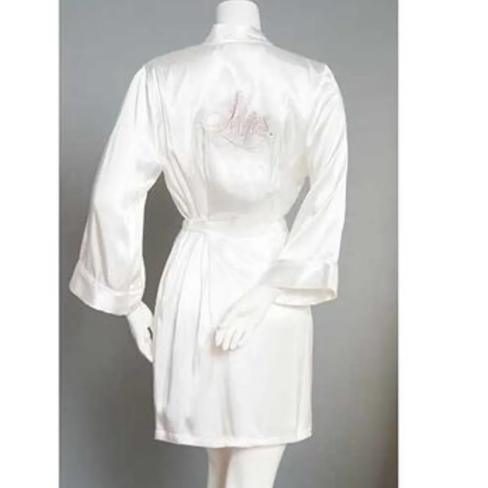 Linea Donatella Wedding Bridal Robe and Chemise Set Ivory Size XL New with Tags - Image 2